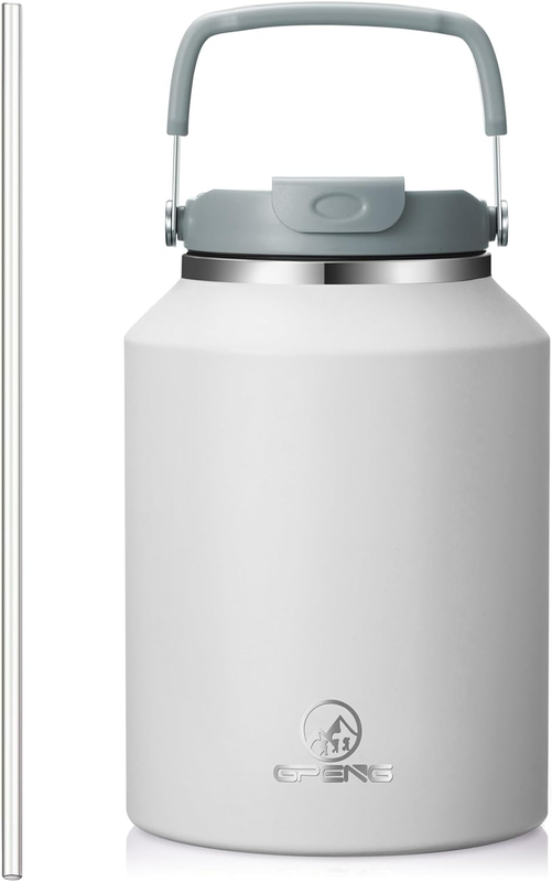 40oz Stainless Steel Tumbler with Handle Straw Lid Insulated Travel Mug5