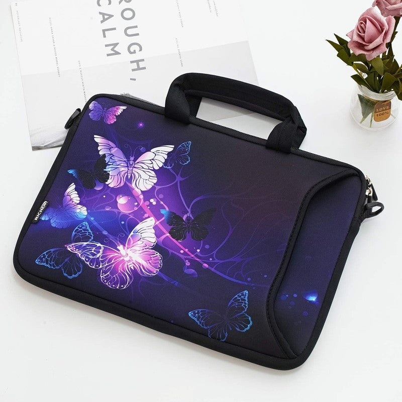 14 15.6 Laptop Sleeve Bag Butterflies Neoprene Carry Case w/ Handle Pocket6