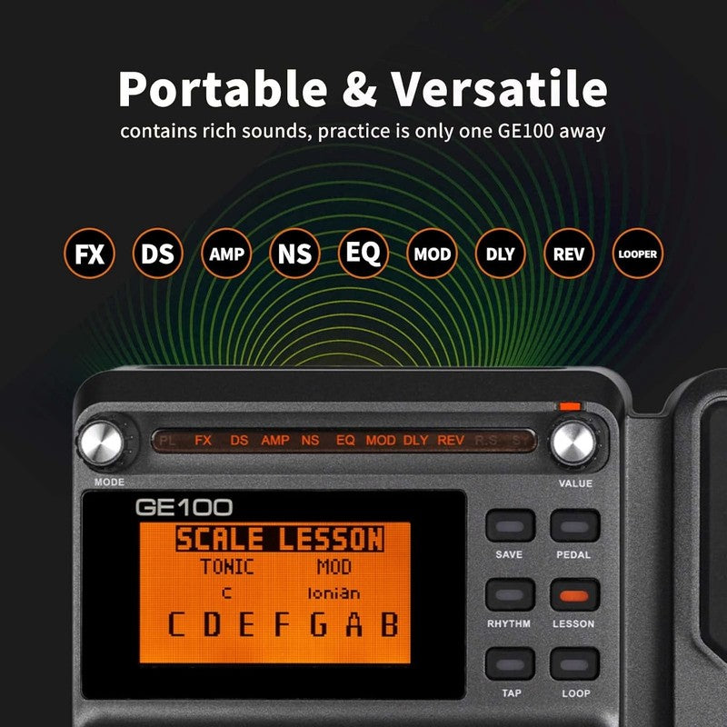 GE100 Multi Effects Pedal 80 Presets 66 FX Drum Rhythms Wah Distortion2