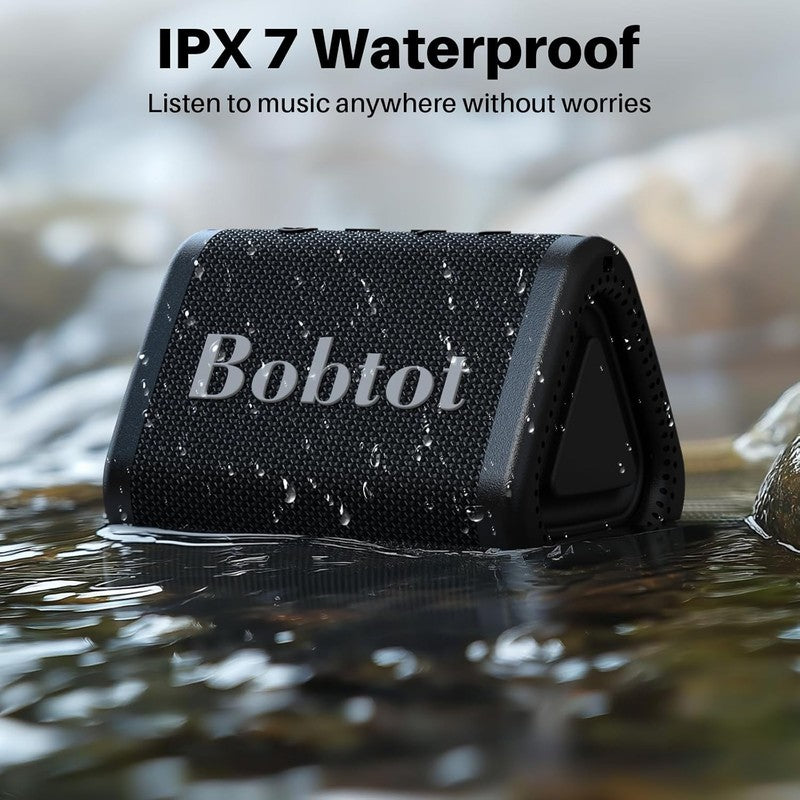 Portable Bluetooth Speaker, IPX7 Waterproof, 15H Playtime, TWS, Bass, Black2