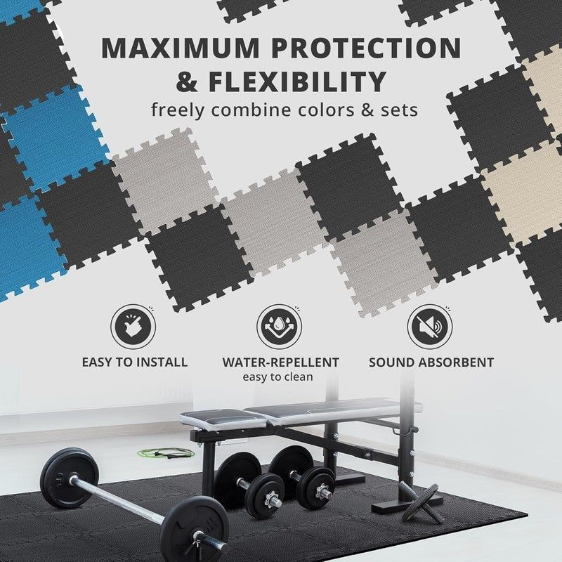 Interlocking EVA Foam Gym Flooring Set - 18 Pcs 12.6"x12.6" Tiles4