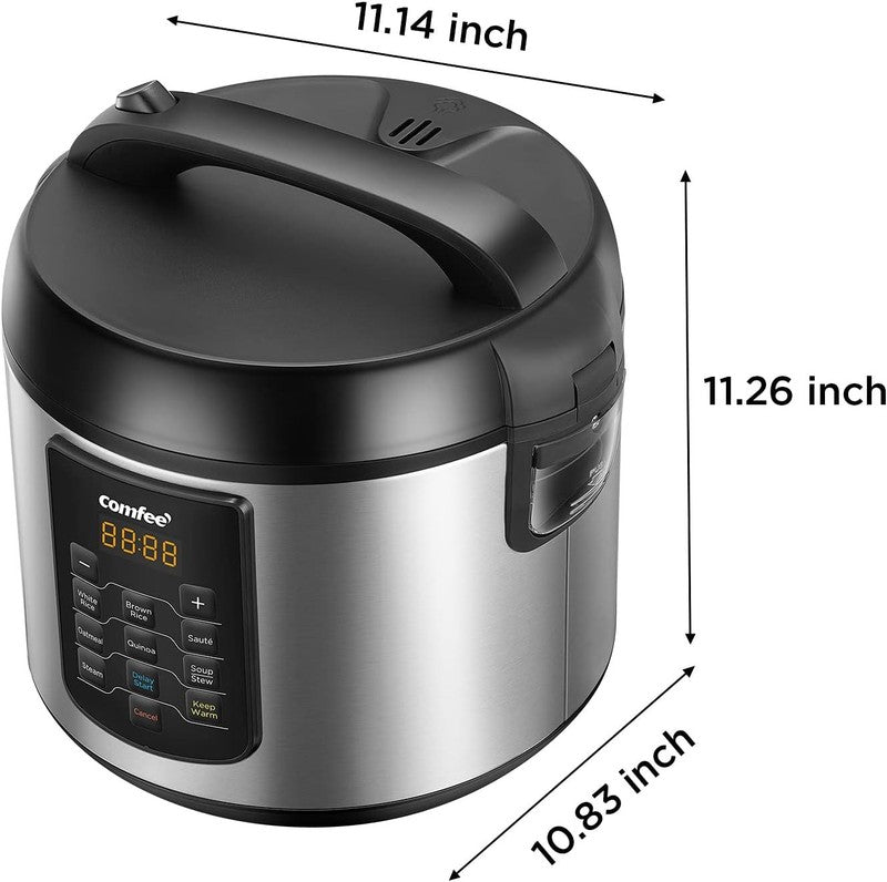 Rice Cooker 10 Cup/20 Cup Cooked 8 in 1 Steamer Sauté Warmer 5.2Qt Large9