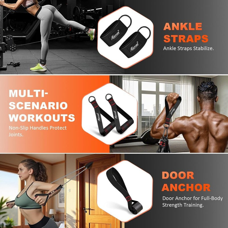 Heavy Resistance Bands Set with Handles, Door Anchor & Ankle Straps for Workouts5