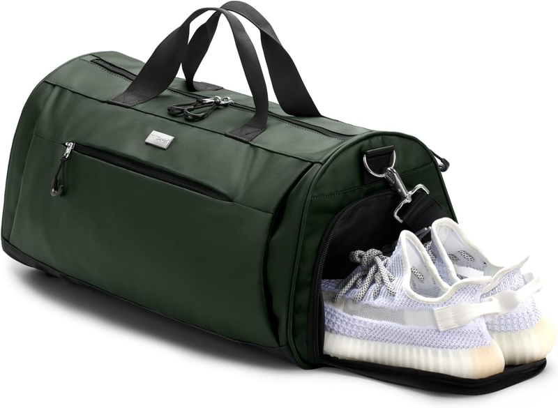 Gym Bag Unisex Duffel Shoe Compartment Wet Pocket Travel Sports Green M8