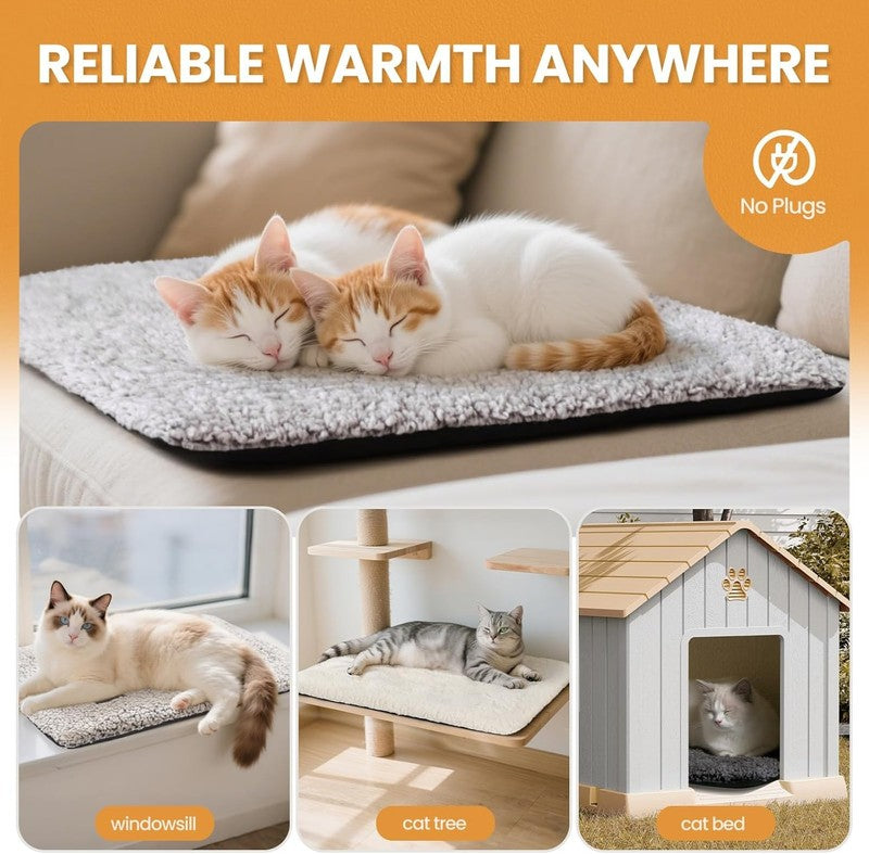 Self Warming Cat Bed Self Heating Cat Dog Mat 24 X 18 Inch Extra Warm Thermal Pe5