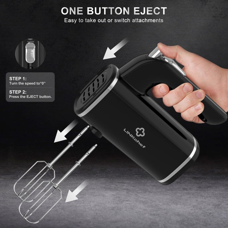 Hand Mixer, 450W Turbo Electric Handheld Mixer, 5 Speed Electric Mixers for Kitc7