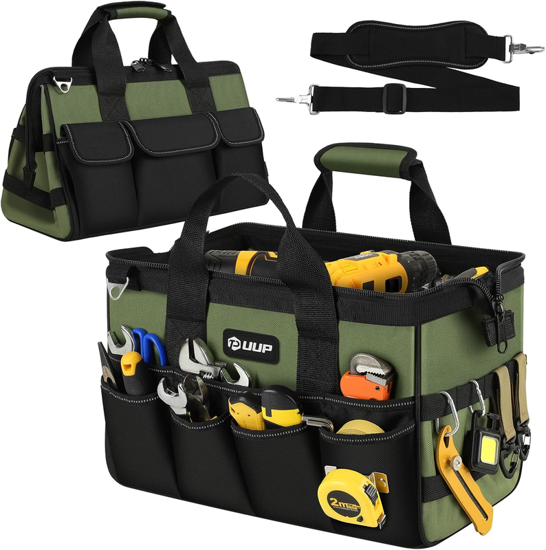 Heavy Duty Tool Bag 15-Inch, 16-Pocket Portable Empty Tool Box Organizer, Big St10
