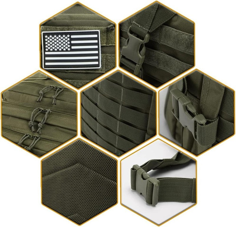 45L Tactical Backpack Men Camping Hiking Trekking MOLLE 3 Day Bug Out Bag5