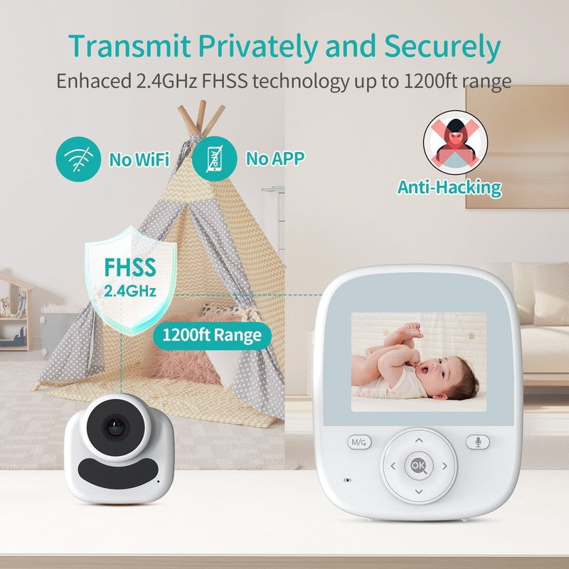 AI Smart 2.8 Video Baby Monitor  Camera & Audio with Cry Detection Night Vision4