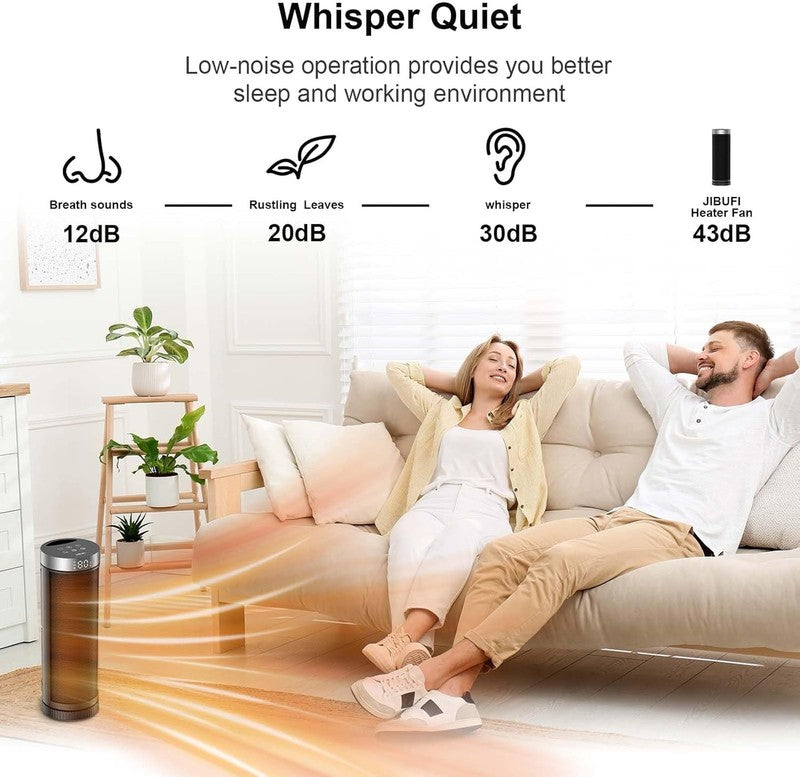 Portable Ceramic Space Heater w/ Remote, 3 Modes, Overheat & Tip Over Safety5