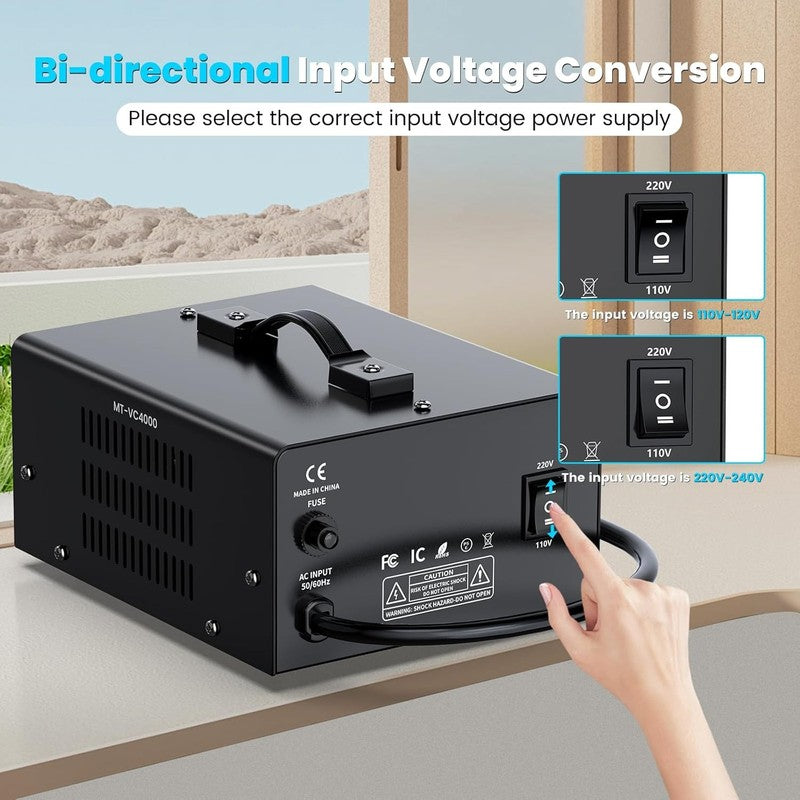 4000W Voltage Converter Transformer(110V to 220V or 220V to 110V) Step Up/Down C3