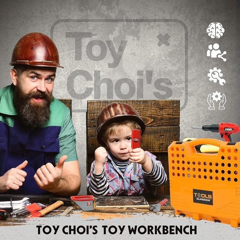 82Pcs Kids Tool Bench Toy for Age 2-4 - Construction Kid Tool Set Toddler Workbe6