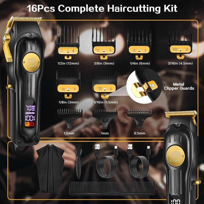 Men’s Hair Clippers & Trimmers | Cordless Professional Barber Haircut Kit3