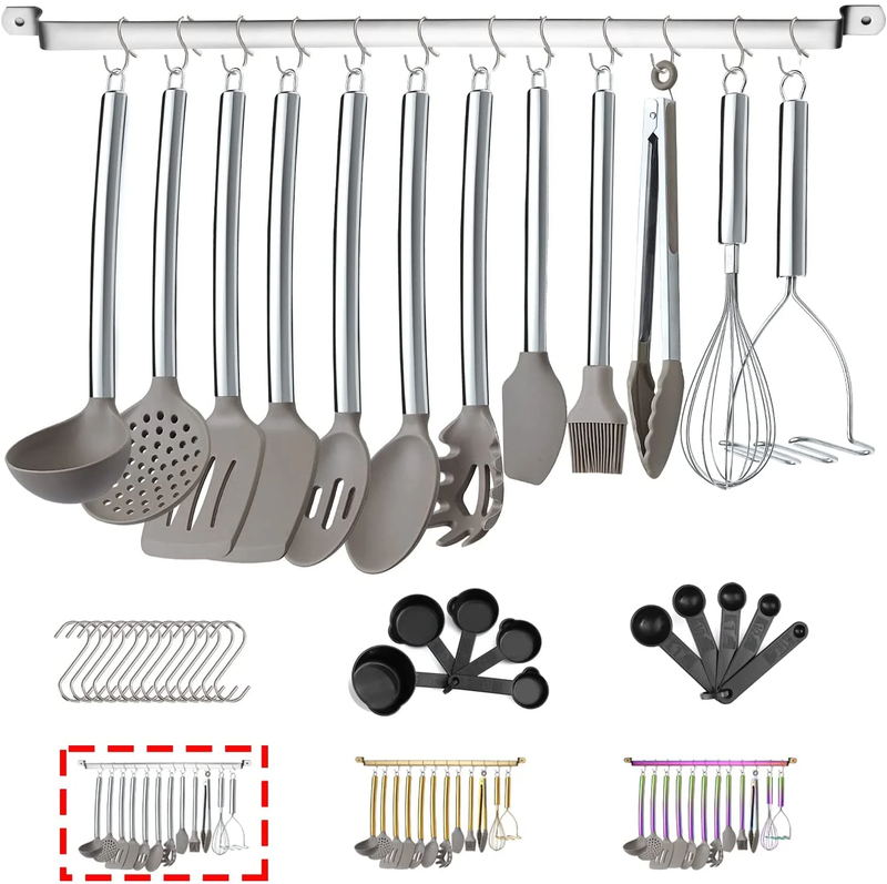 38 Pcs Silicone Kitchen Cooking Utensil Setwith Utensil Rack, Food Grade Silicon10