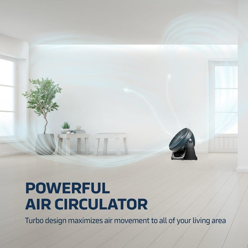 Portable 7" Turbo Fan - 3 Speed Adjustable, Quiet & Durable for Home & Office2