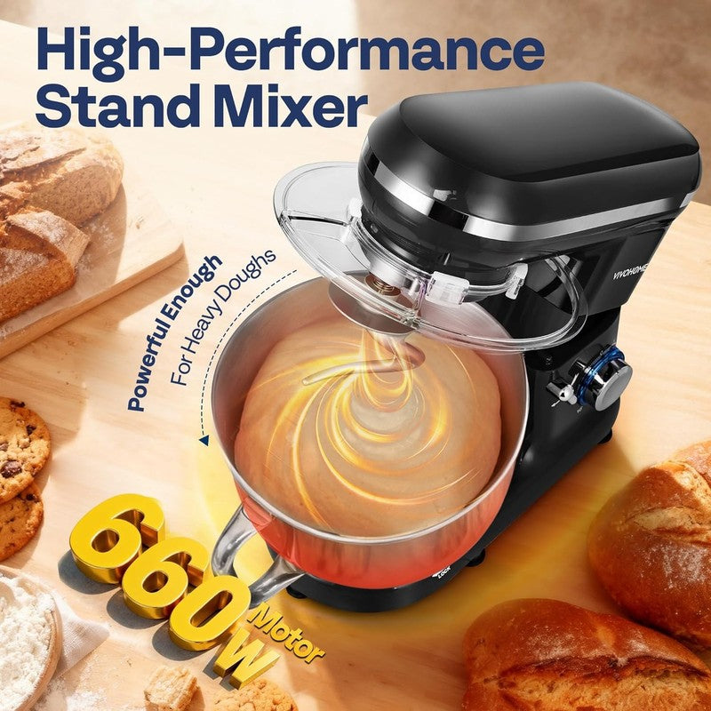 660W Stand Mixer 6QT 10-Speed Tilt-Head w/ Dough Hook Whisk Beater1