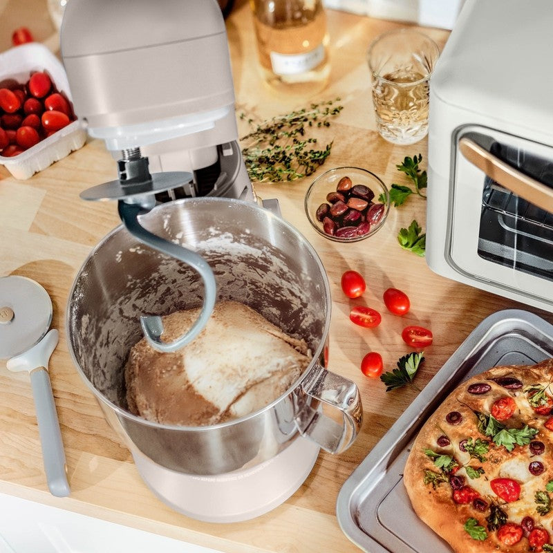 Beautiful 5.3 QT Stand Mixer w/ Flat Beater, Dough Hook by Drew Barrymore Taupe6