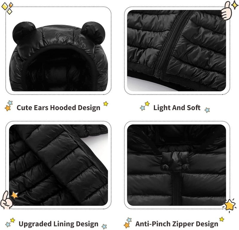 Baby Toddler Winter Coat Bear Hood Puffer Jacket 6M 3T Boys Girls Warm4