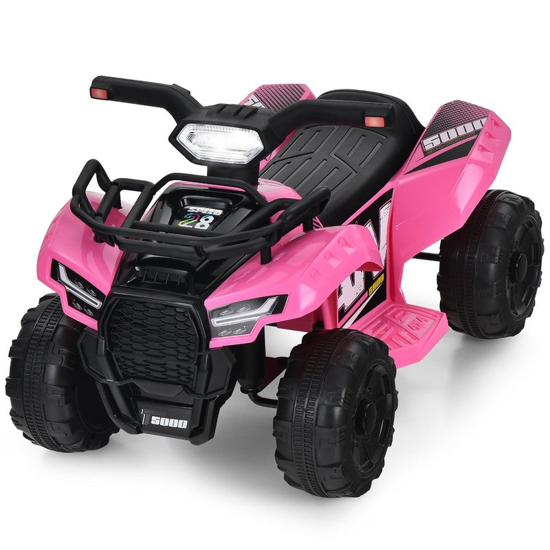 6V Kids ATV Quad Electric Ride on Car Toy Toddler with LED Light MP3 Pink5