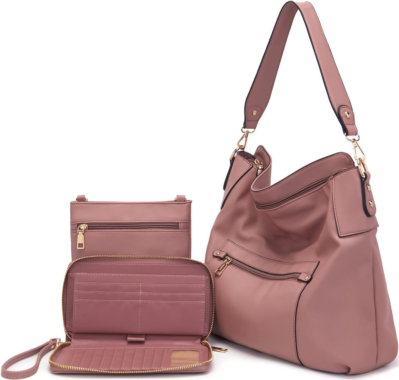 Women Large Crossbody Bag Shoulder Handbag Purse Wallet Set Hobo Tote8