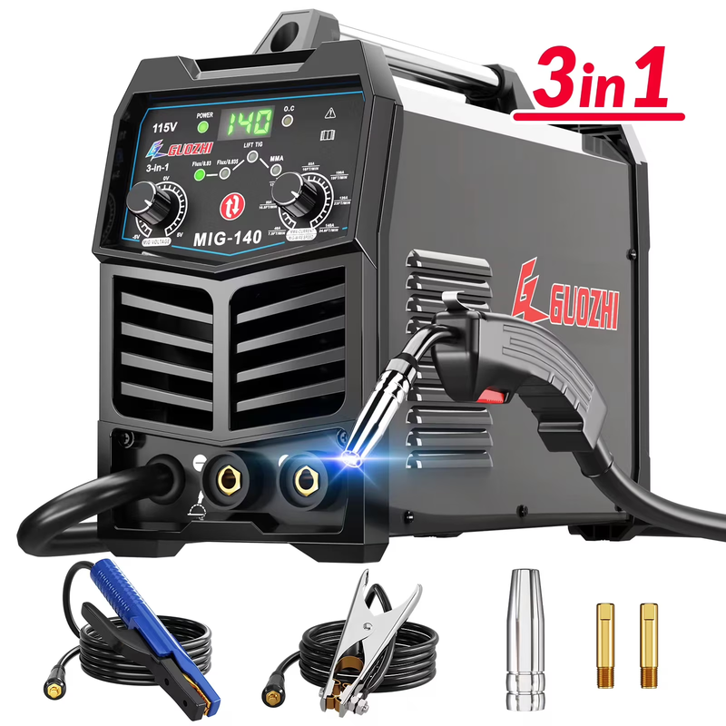 140A MIG Welder 3-in-1 Gasless Flux Core MMA TIG Welding Machine8