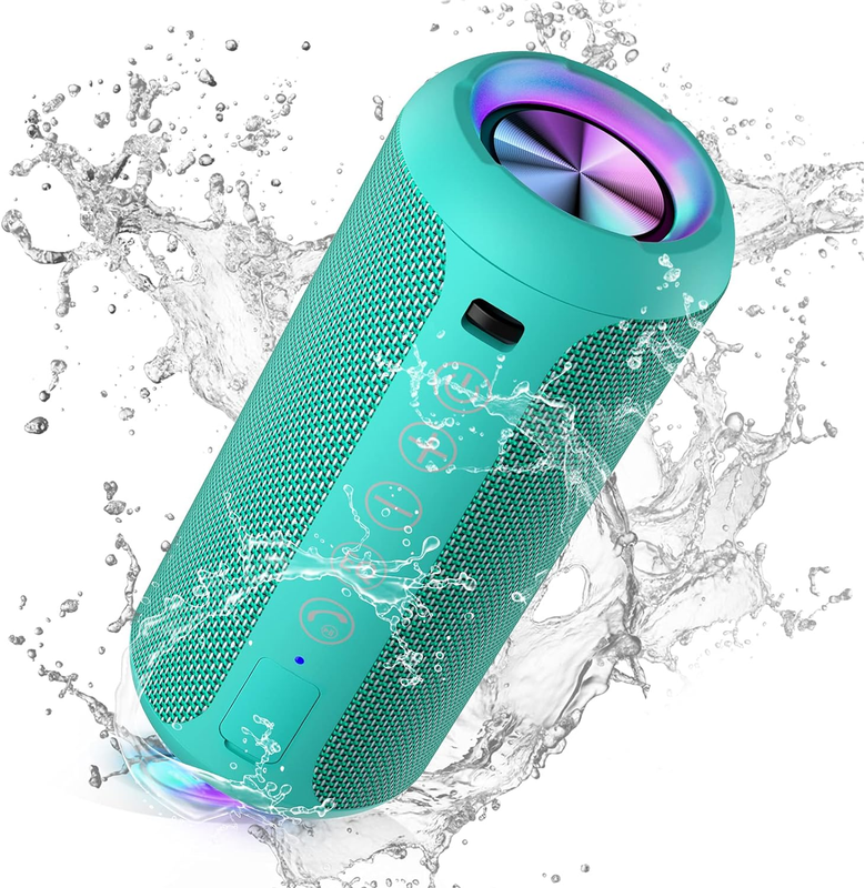 Portable Bluetooth Speaker 24W, IPX7, Deep Bass, RGB Lights, Dual Pairing9