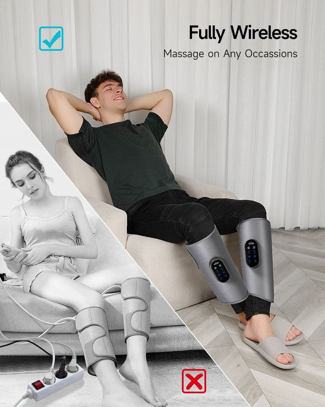 Cordless Calf Massager w/ Heat Vibration Wireless Leg Arm Compression2