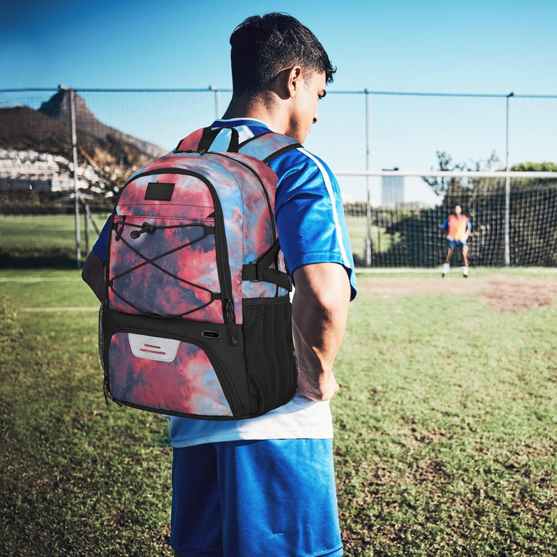 Soccer Basketball Backpack w/ Ball & Shoe Compartment Sports Travel Bag5
