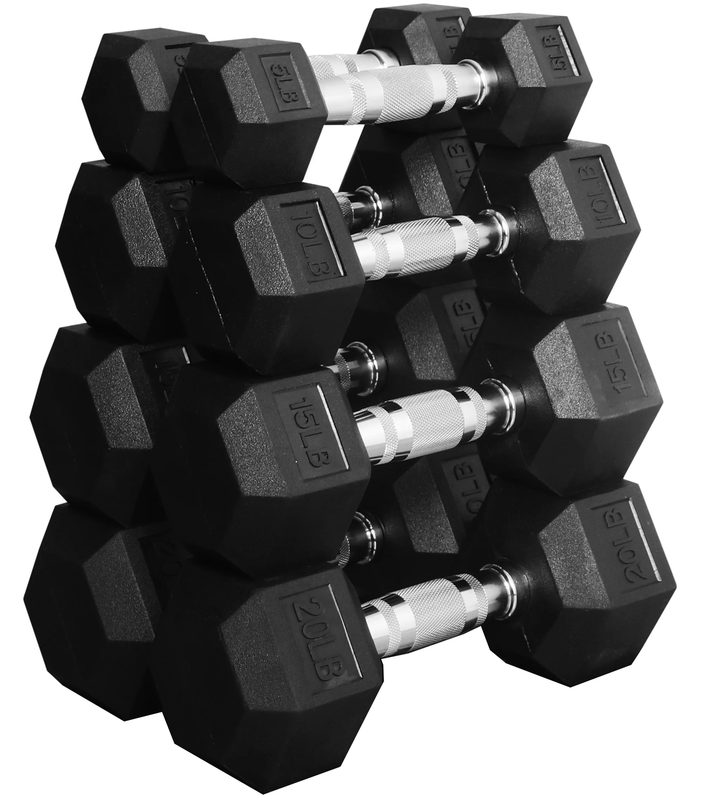 Dumbbell Set, Pairs of 5 Lb, 10 Lb, 15 Lb, and 20 Lb9