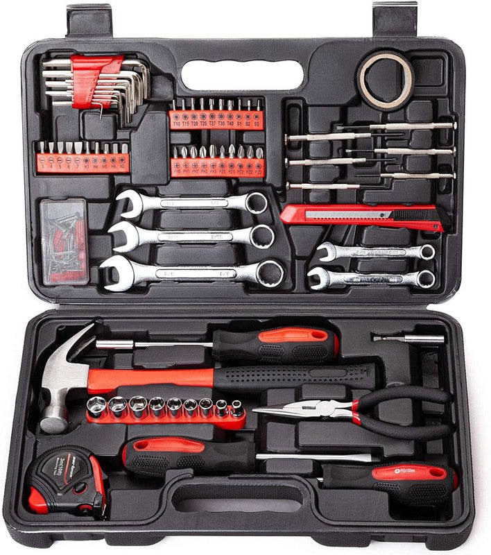 148-Pc Household Tool Set with Toolbox Hand Tools Kit Includes Socket & Wrench1