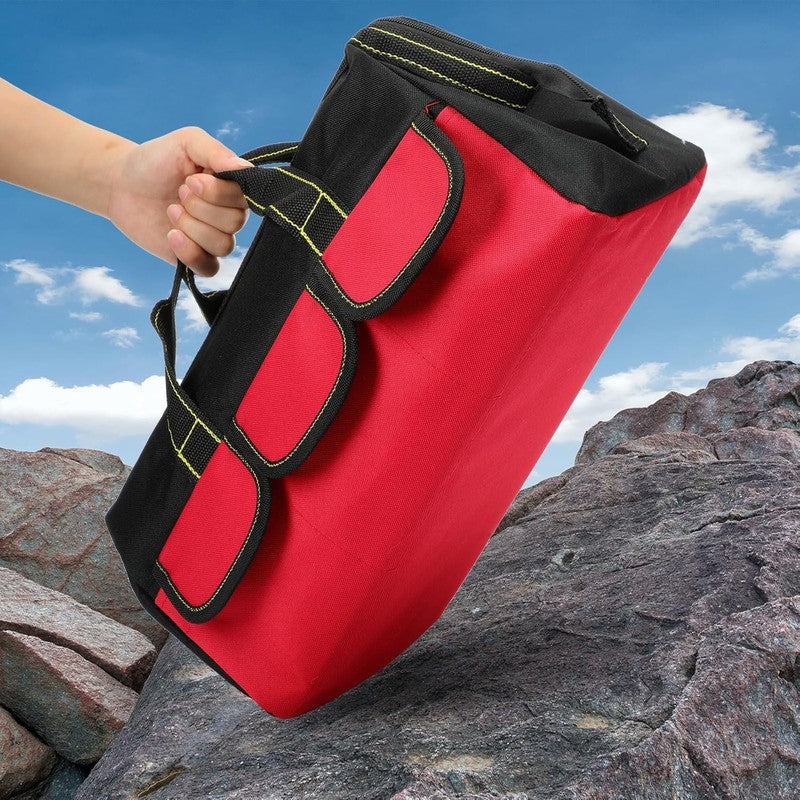 3 Pack Heavy Duty Tool Bag 16" Waterproof Hard Bottom Electrician Tote2