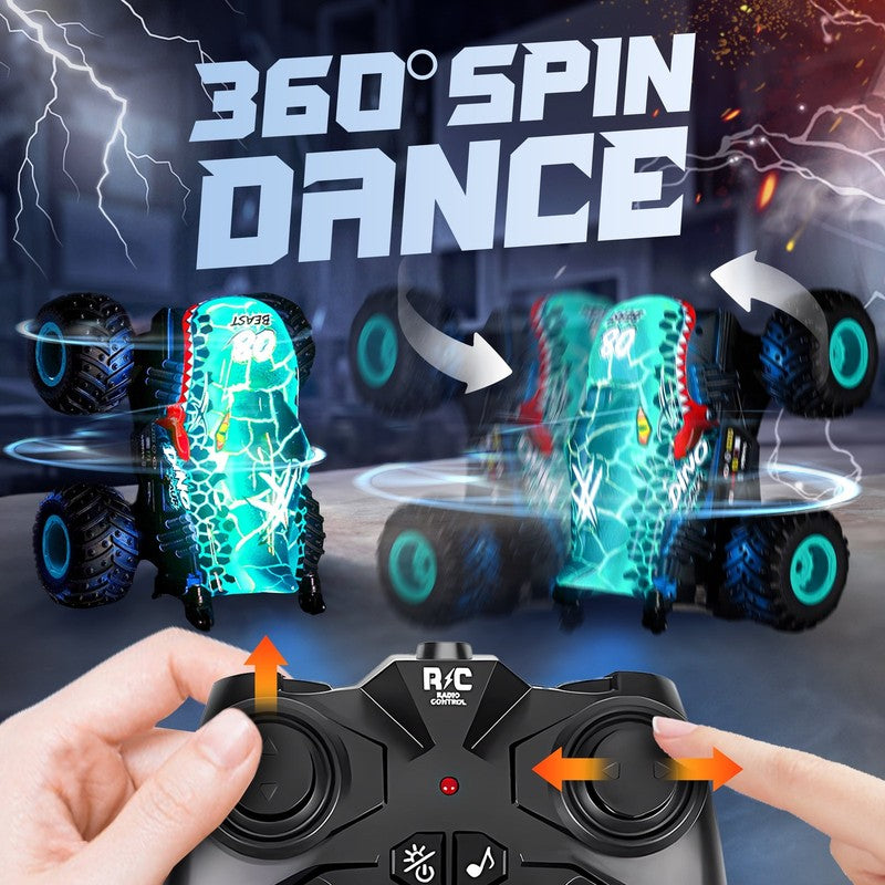 Remote Control Cars for Boys, 1:20 RC Monster Trucks with Lights, All Terrain St3
