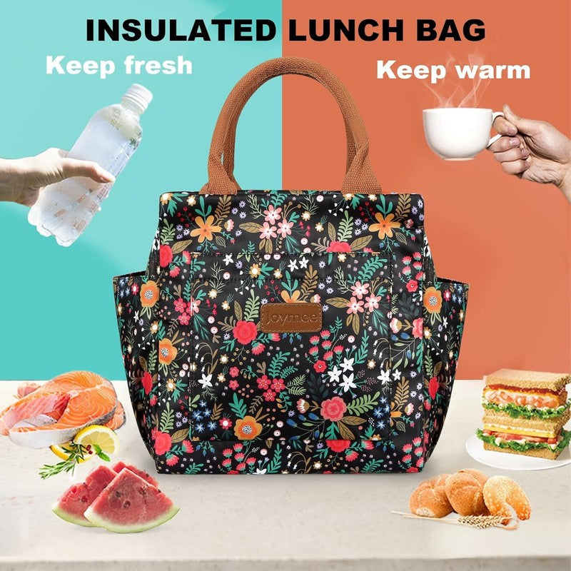 Insulated Lunch Bag for Women Men Large Reusable Cooler Tote w/ Bottle Holder4