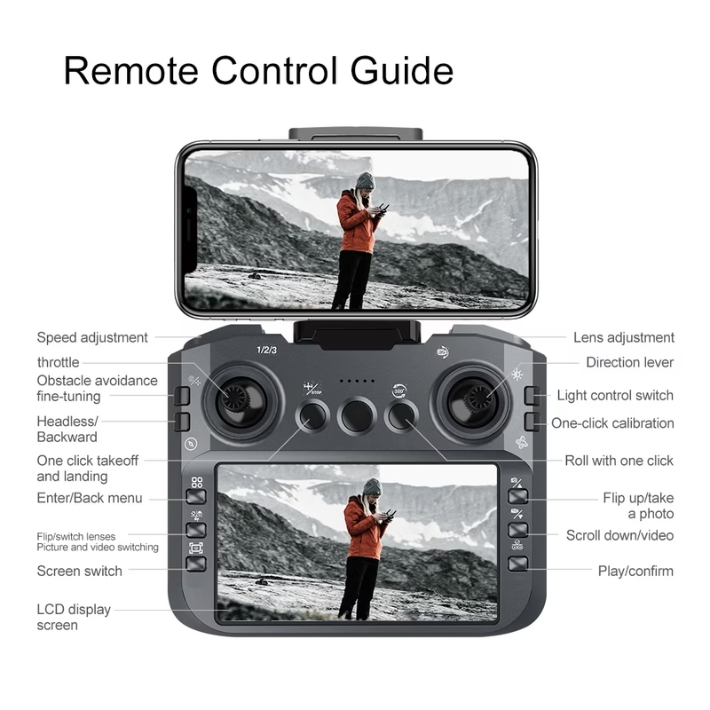 A28 RC Drone with Camera 8K HD Dual Camera Kids Adults Optical Flow10