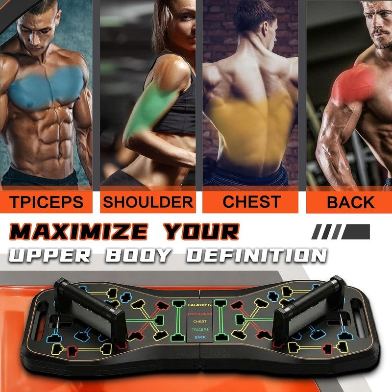 36-in-1 Push Up Board Home Gym w/ Ab Roller Resistance Bands Foldable1