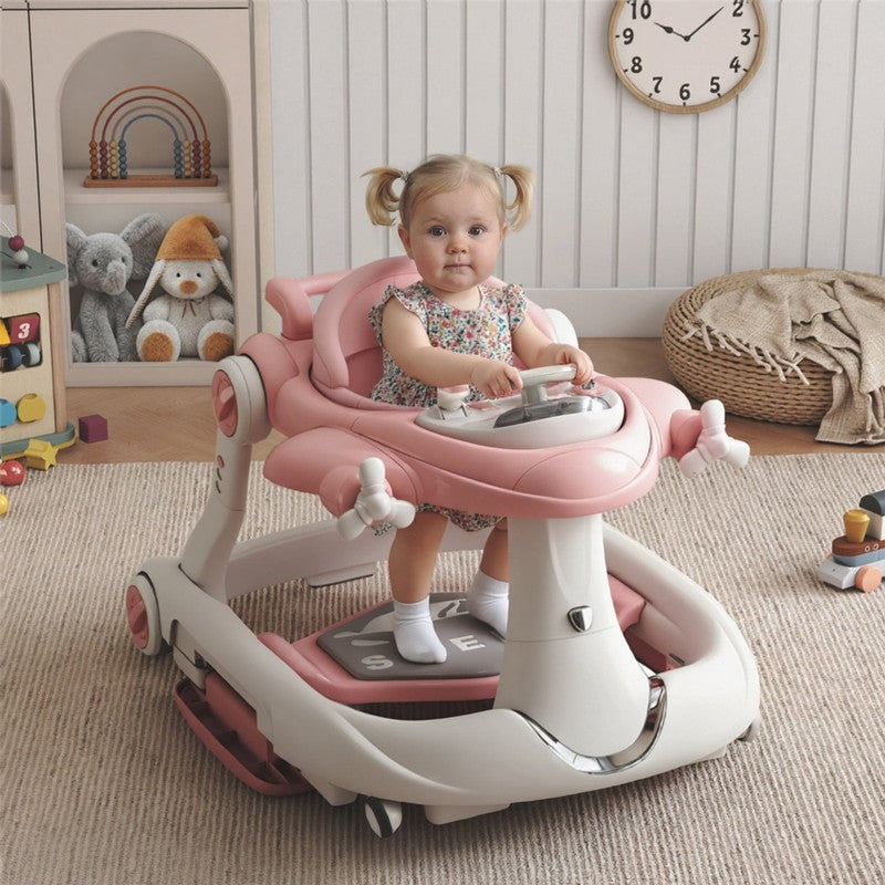 5-In-1 Musical Baby Walker with Wheels, Foldable Baby Walker for Boys Girls, Pin7