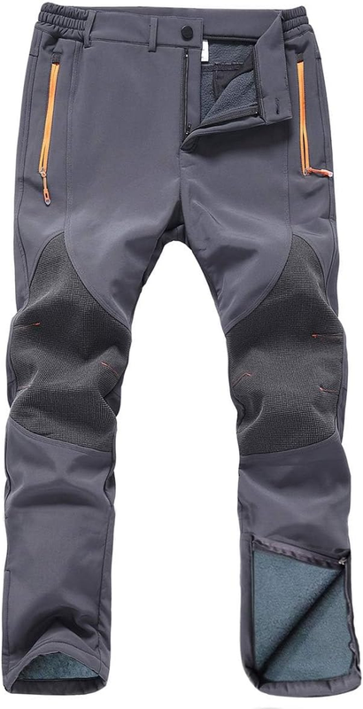 Mens Snow Ski Waterproof Softshell Snowboard Pants Outdoor Hiking Fleece Lined Z0