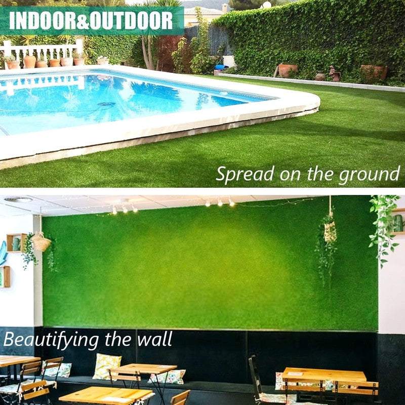 Artificial Grass Turf 5’X10’ , 0.4" Pile Height Indoor Outdoor Synthetic Grass M3