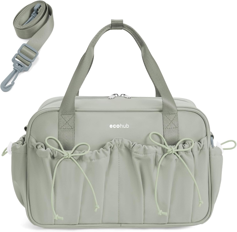 Small Gym Bag Women Mini Duffle Wet Compartment Bowknot Yoga Tote Green10