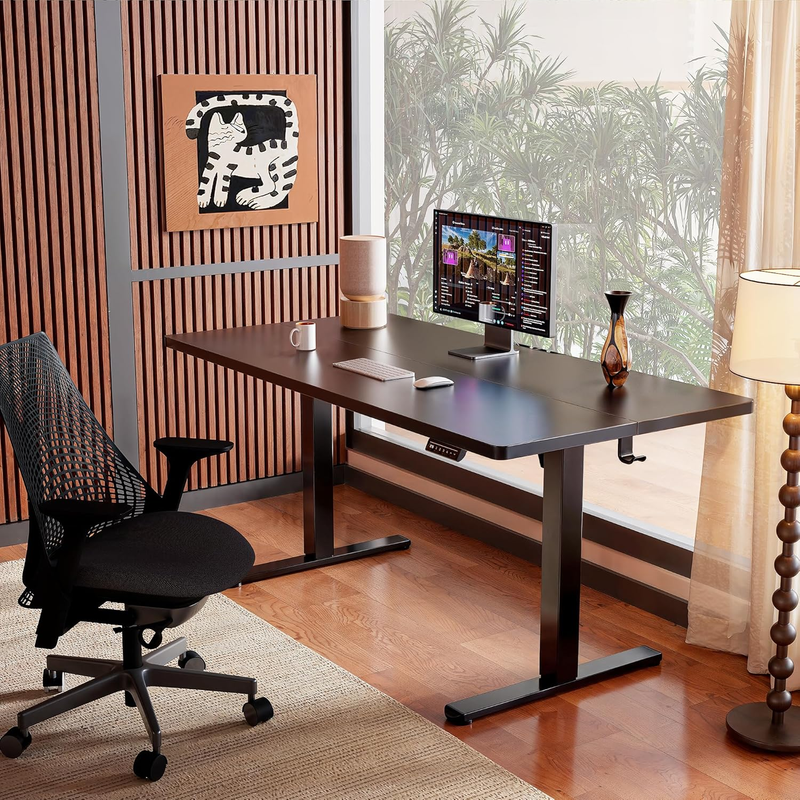 Electric Standing Desk 48x24 Sit Stand Adjustable Home Office Desk Black1