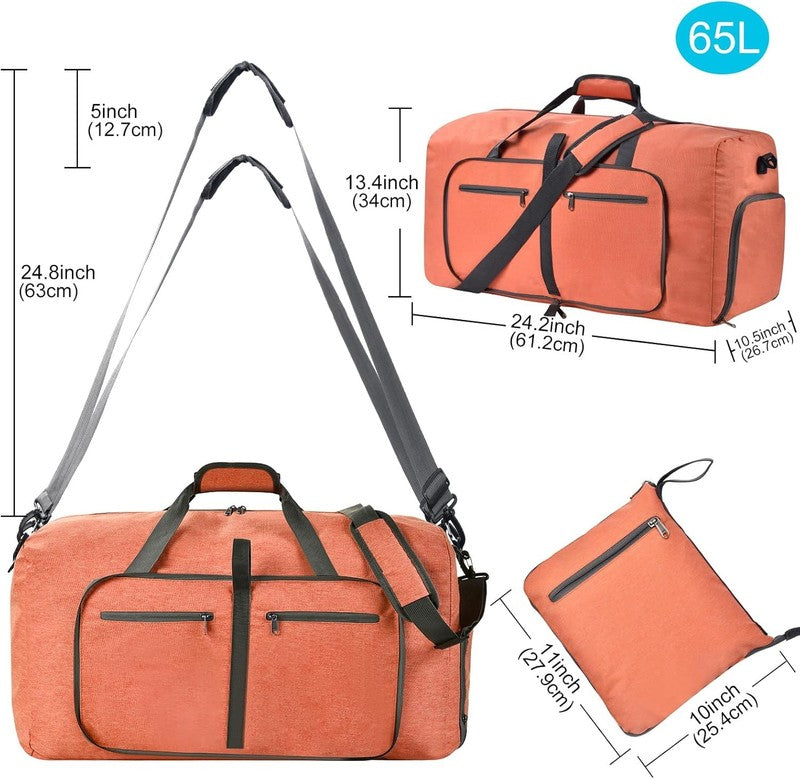 Duffle Bag Shoes Compartment Foldable Travel Waterproof Adjustable Strap Men2