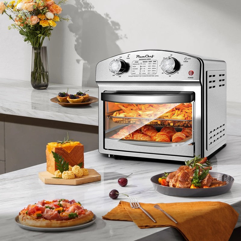 13QT Air Fryer Toaster Oven Combo Convection Countertop Oven 1500W Large Silver1