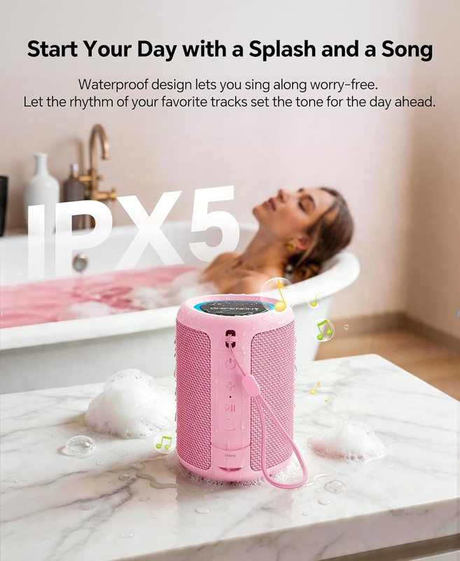 Portable Bluetooth Speaker IPX5 Waterproof BT 5.3 TWS Beach Pool Party4
