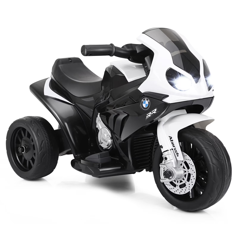6V Kids Licensed Electric 3-Wheel Motorcycle Ride-On Black with Music & Light10