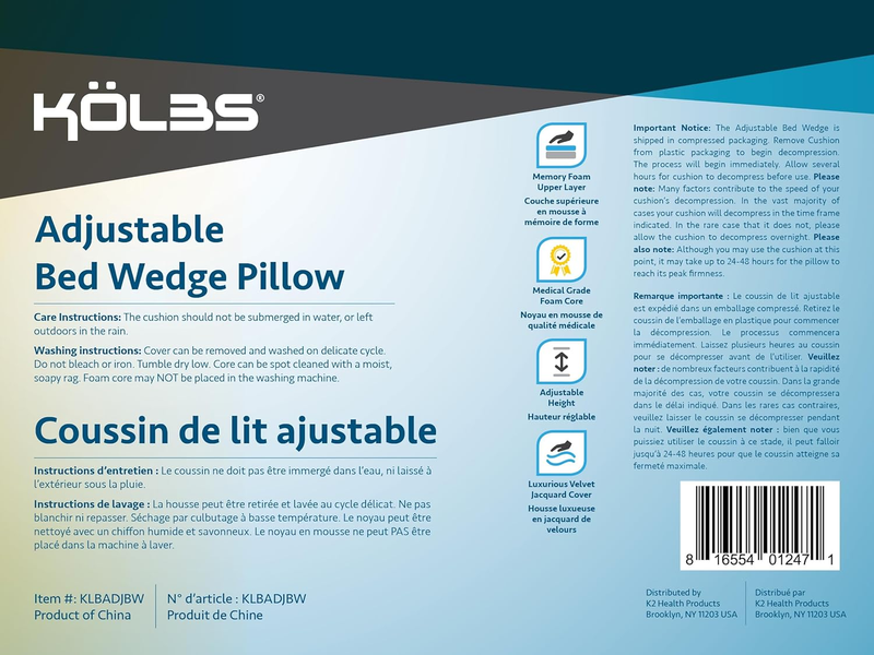 Adjustable Wedge Pillow for Sleep Apnea Acid Reflux Back Support8