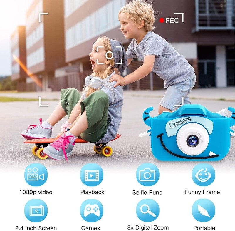 Kids Digital Video Camera Toy w/ Cartoon Cover 32GB SD Card Ages 3 82