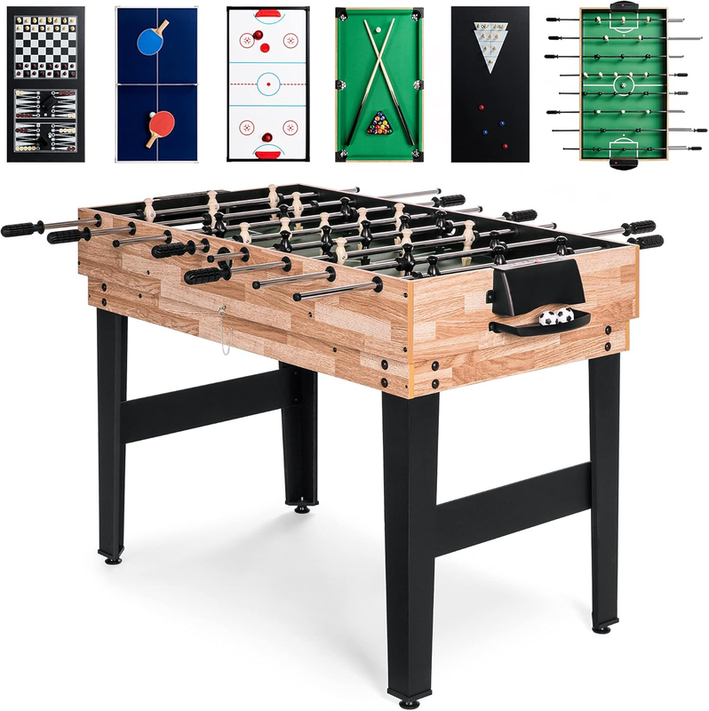 2X4Ft 10 In 1 Combo Game Table Set for Home, Game Room, Friends & Family W/Hocke7