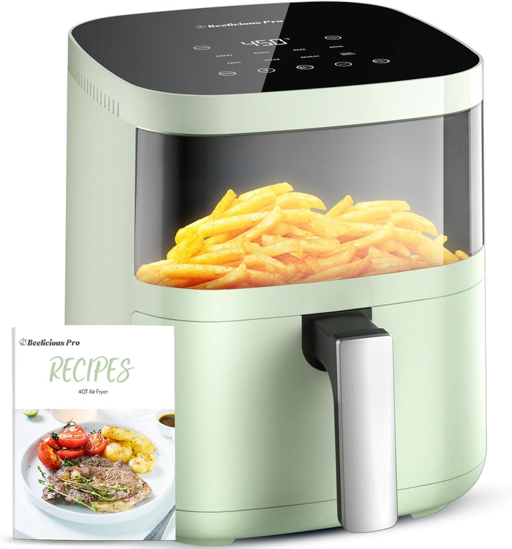 Beelicious 8-in-1 4QT Air Fryer, Digital, Viewing Window, Shake Reminder10