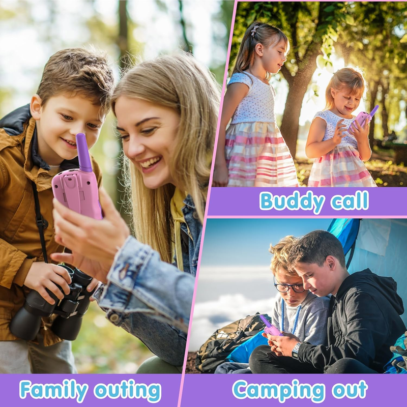 Kids Walkie Talkies 22 Channel 2 Way Radio 3 Mile Range Flashlight LCD3
