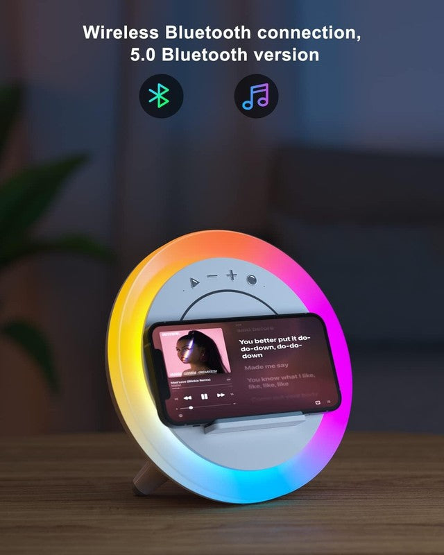Bluetooth Speaker Night Light, Wireless Charging, Gift for Teen Girls, Modern5